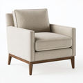 Sessel 90 x 84 x 82 cm Textil Beige Holzgestell moderner Loungesessel